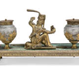 AN ASSEMBLED ORMOLU-MOUNTED MALACHITE DESK SET - фото 2