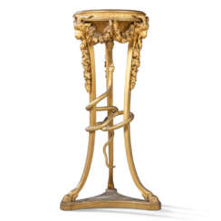 A GEORGE III GILTWOOD LARGE ATHENIENNE TORCHERE OR STAND