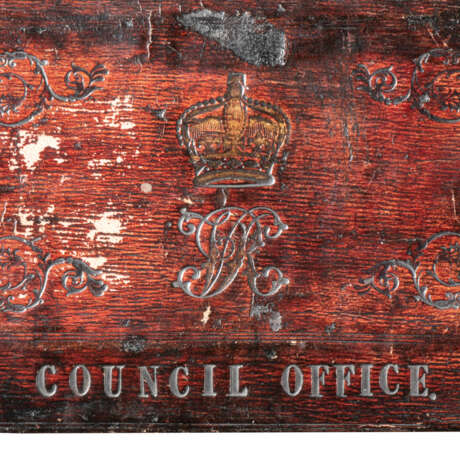 A COLLECTION OF TEN TOOLED LEATHER GOVERNMENTAL DISPATCH BOXES - photo 2