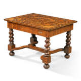A DUTCH BONE, FRUITWOOD AND OLIVEWOOD MARQUETRY WALNUT CENTRE TABLE - фото 3