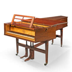 A GEORGE III HOLLY-STRUNG MAHOGANY STRAIGHT-STRUNG GRAND PIANO, WITH EBONY AND IVORY KEY COVERINGS