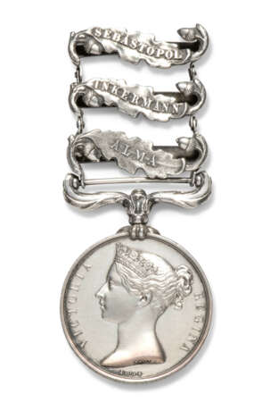 Crimea Medal 1854, three clasps, Alma, Inkermann, Sebastopol (impressed Martin Donohoe, 88th Regiment) - Foto 1