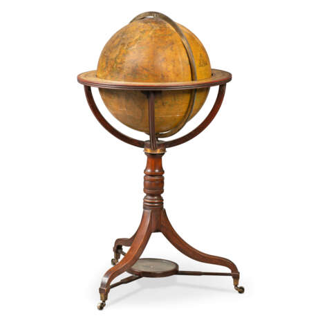 A PAIR OF 18 INCH REGENCY MAHOGANY TERRESTRIAL AND CELESTIAL GLOBES - фото 8