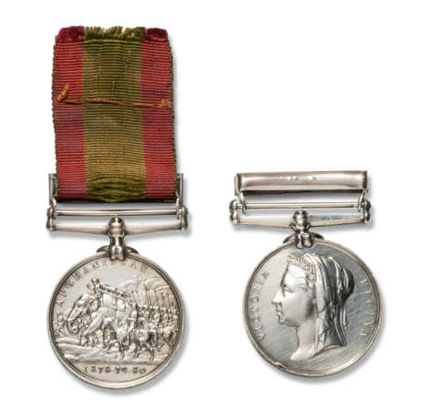 Ashantee Medal 1873-74, one clasp, Coomassie, (1047 Private E.Charles,2nd W.I.Regt.1873-4); Afghanistan Medal 1878-80,one clasp, Ali Musjid, (Pte.J.Perry,4th Bn. Rifle Bde) - фото 2