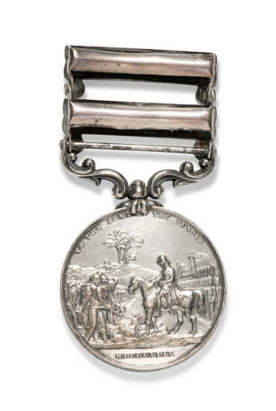 Punjab Medal 1848-49, two clasps, Goojerat, Chilianwala (impressed J.Connor, 2nd EUR Regiment) - фото 2
