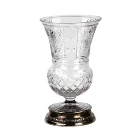 Vase en cristal en argent. Silber 34.5 - Foto 1