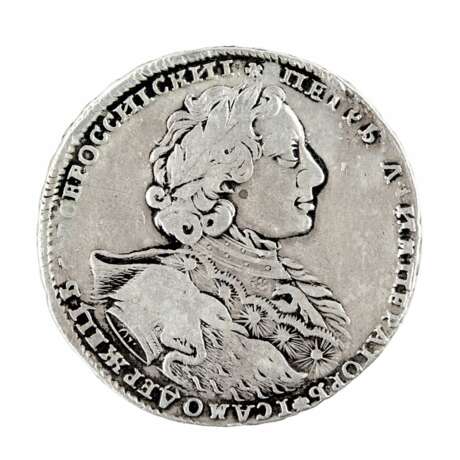 Rouble d`argent de Pierre Ier 1723. A. Dans un manteau d`hermine sans la croix de Saint-Andre Argent Baroque 4 - photo 2