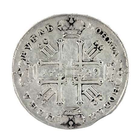 Rouble d`argent de Pierre II en 1729. Silver Baroque 4 - photo 3