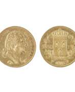 Or. Pi&egrave;ce de 40 francs or Louis XVIII.France 1818.