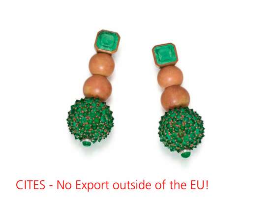 Emerald-Coral-Ear-Jewellery - photo 1