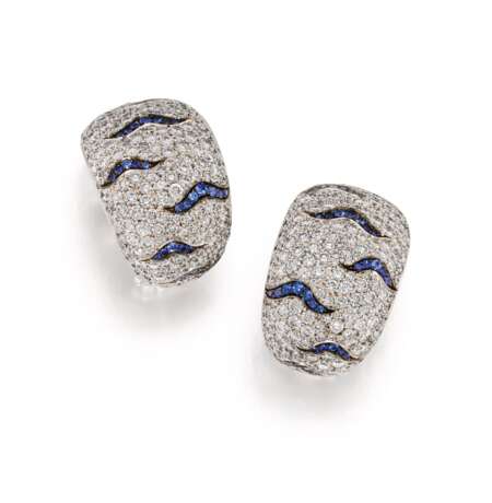 Sapphire-Diamond-Ear Jewelry - Foto 1