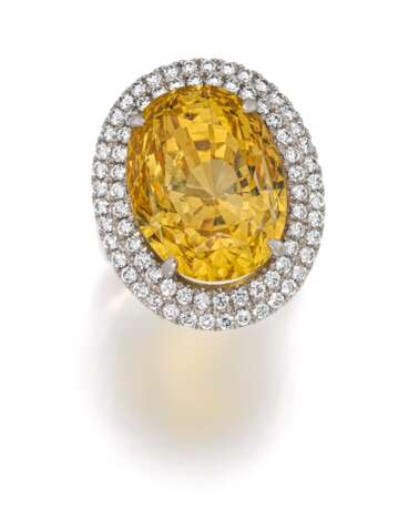 Ceylon-Sapphire-Diamond-Ring - Foto 1