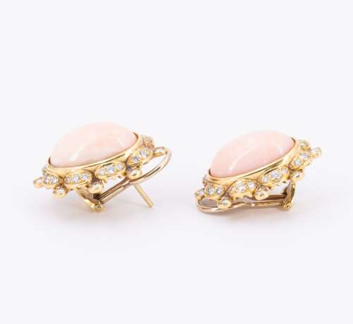 Coral-Diamond-Set: 2 Rings and Ear Jewelry - photo 3
