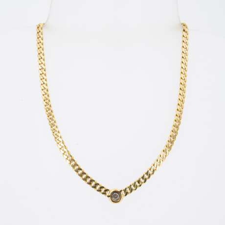 Curb Chain Necklace-With-Solitaire - Foto 2