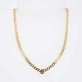 Curb Chain Necklace-With-Solitaire - фото 2