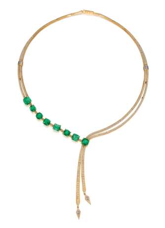 Emerald-Diamond-Necklace - photo 1