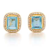 Aquamarine-Diamond-Ear-Clips - фото 1