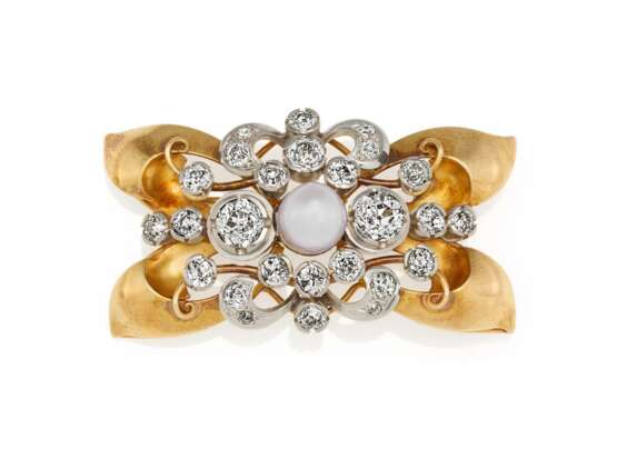 Pearl-Diamond-Brooch - Foto 1