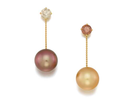 Pearl-Diamond-Ear Jewelry - Foto 1