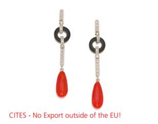 Coral-Onyx-Ear Jewelery