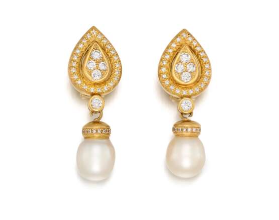 Pearl-Diamond-Ear Jewelry - Foto 1