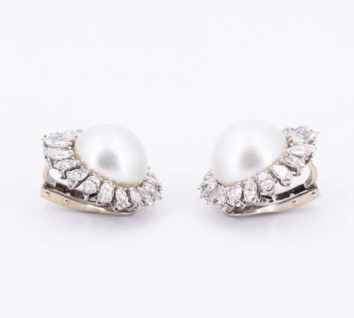 Pearl-Diamond-Ear-Clip-Ons - photo 2