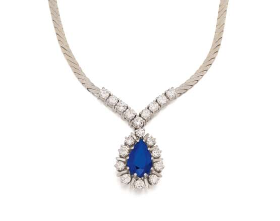 Sapphire-Diamond-Necklace - photo 1