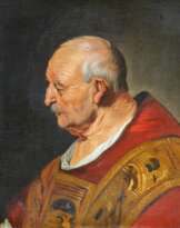 Jacob Adriaenz Backer. Head of an Elderly Gentleman in Clerical Garb