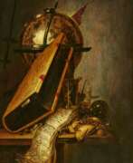 Petrus Schotanus. Petrus Schotanus. Vanitas Still Life with Globe, Book and Hourglass