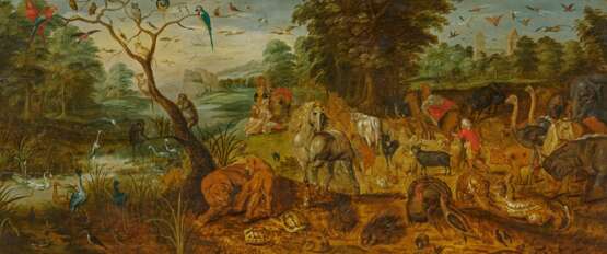 Jan d.J. Brueghel. Paradise Landscape with the Animals Entering Noah's Ark - фото 1