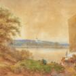 Ernst Ferdinand Oehme. Landscape on the Elbe - Auction archive