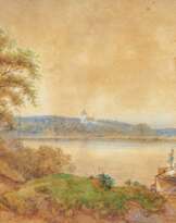 Ernst Ferdinand Oehme. Landscape on the Elbe