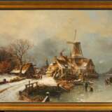 Johannes Bartholomäus Duntze. Dutch Village on the Frozen River - photo 2