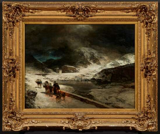 Oswald Achenbach. Travellers in Winter Night on the Great St. Bernard Pass - Foto 2