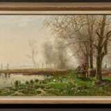Hugo Mühlig. Brushwood Collector with Dokey Cart on a Riverside Path - Foto 4