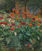 Адольф Линс. Adolf Lins. Farm Garden with Blooming Poppies