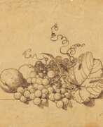 Иоганн Вильгельм Прейер. Johann Wilhelm Preyer. Still Life with Grapes and Peaches