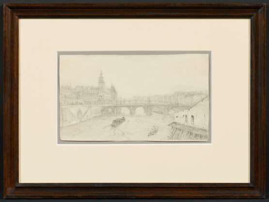 Nicolas Marie Joseph Chapuy. View over the Seine in Paris to Conciergerie and Pont au Change - Foto 2