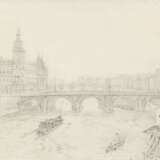 Nicolas Marie Joseph Chapuy. View over the Seine in Paris to Conciergerie and Pont au Change - Foto 4