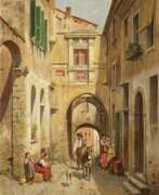 Жак Франсуа Карабайн. Jacques Francois Carabain. Italian Alleys in Taggia in Liguria