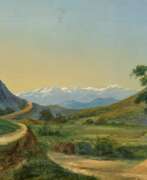 Отто Грасгоф. Otto Grashof. Chilean Mountain Landscape near Milipilla