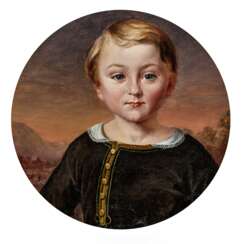 Ferdinand von Rayski. Portrait of a Boy in Front of a Landscape Background
