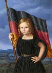 Heinrich Kempf. The Flag Bearer. Portrait of Young Richard Andree with the German Flag