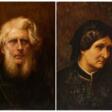 Giovanni Piancastelli. Two Paintings. Double Portrait of Marcantiono V. Borghese and his Second Wife Therese de la Rochefoucauld - Auction archive