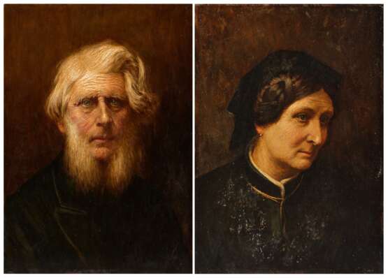 Giovanni Piancastelli. Two Paintings. Double Portrait of Marcantiono V. Borghese and his Second Wife Therese de la Rochefoucauld - photo 1
