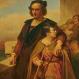 Nicaise de Keyser. Columbus, Leaning on his Son, Wanders Exiled from Barcelona - Foto 1