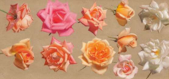 Leon Wyczólkowski. Four Pastels with Rose Petals, resp. one with Rose, Grain, Carnations and Cress - Foto 8