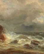 Фридрих Преллер I. Friedrich Preller d.Ä.. Surf on a Rocky Coastline