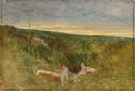 Pierre Victor Galland. Landscape Study with Dream Figures - photo 1