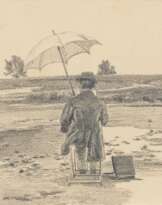 French School. The Outdoor Painter under the Parasol